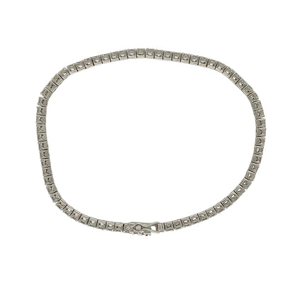 18ct White Gold & Diamond Set 7.25" Tennis Bracelet