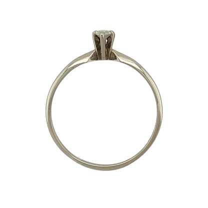 14ct White Gold & Marquise Cut Diamond Set Solitaire Ring
