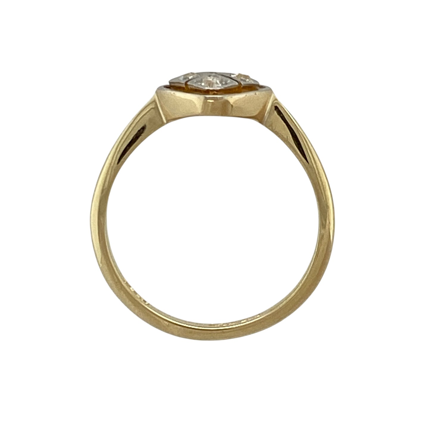 18ct Gold & Diamond Set Art Deco Style Ring