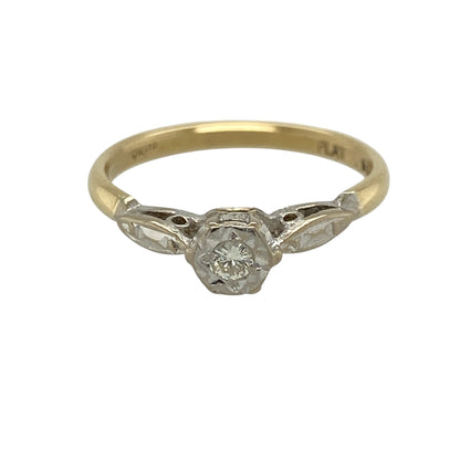 18ct Gold & Platinum Diamond Set Solitaire Ring