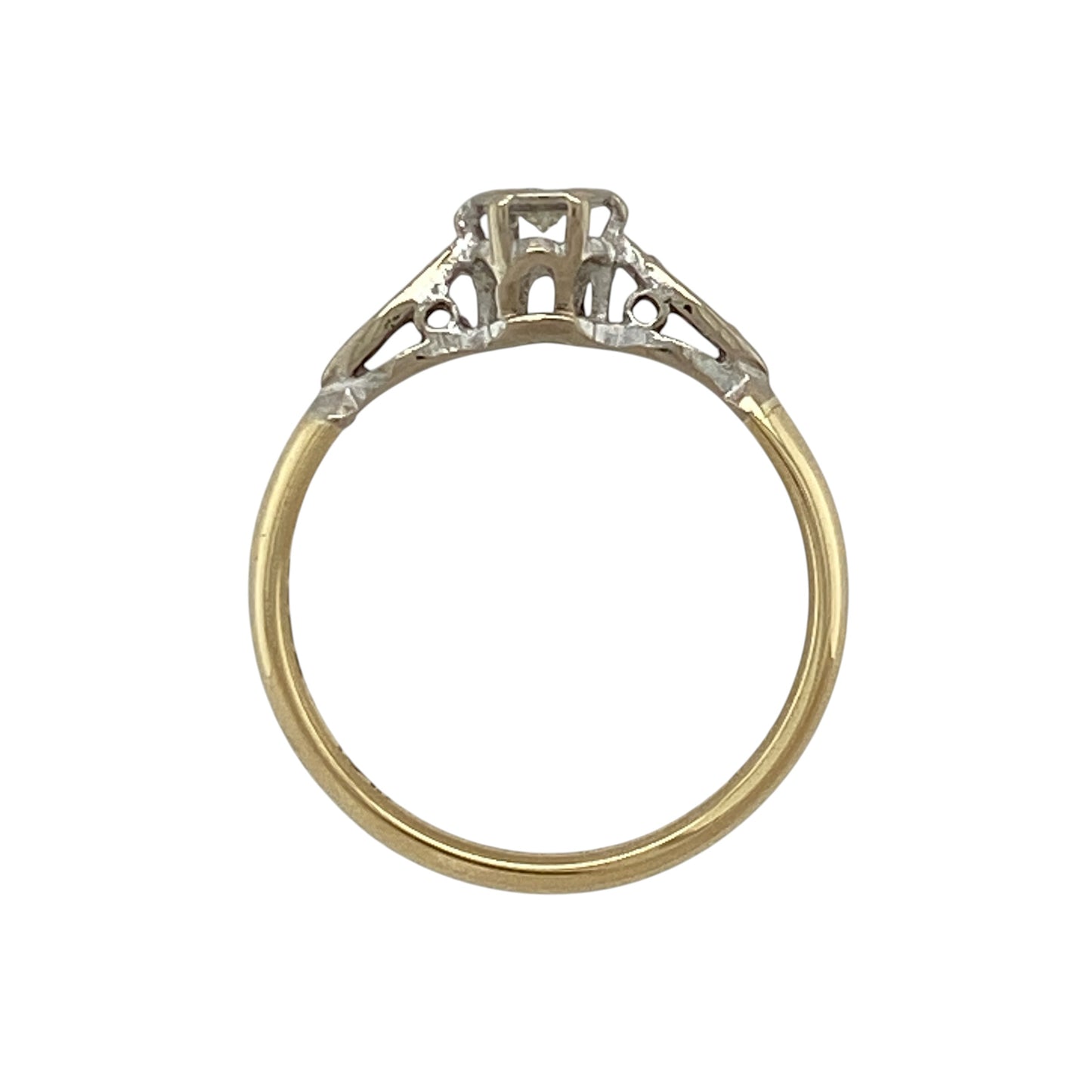 18ct Gold & Platinum Diamond Set Solitaire Ring