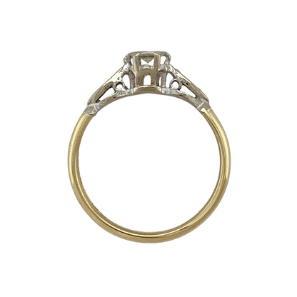 18ct Gold & Platinum Diamond Set Solitaire Ring