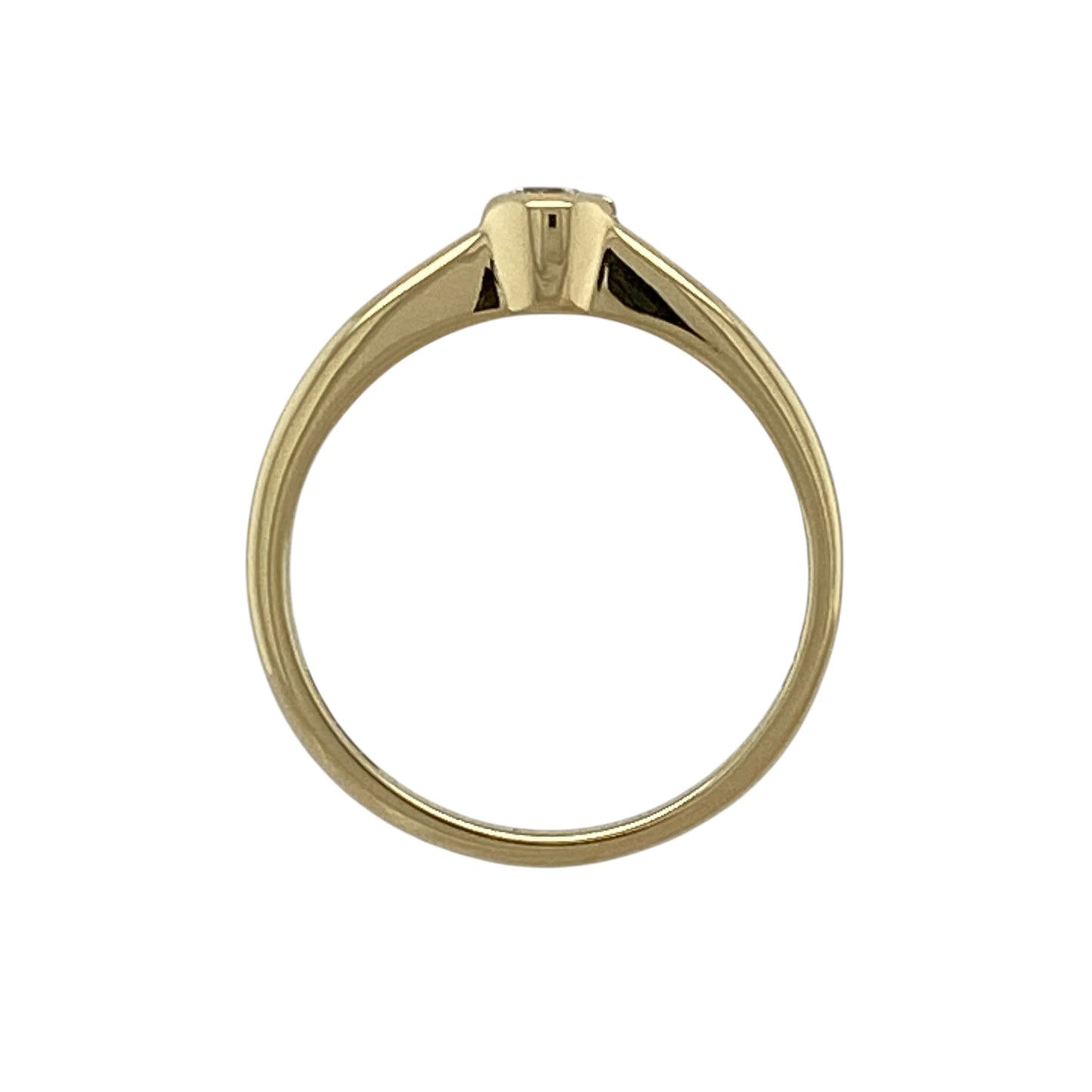 18ct Gold & Diamond Set Solitaire Ring