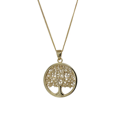 9ct Gold Tree of Life 16" - 18" Necklace