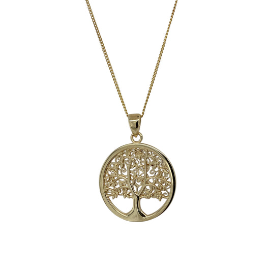 9ct Gold Tree of Life 16" - 18" Necklace