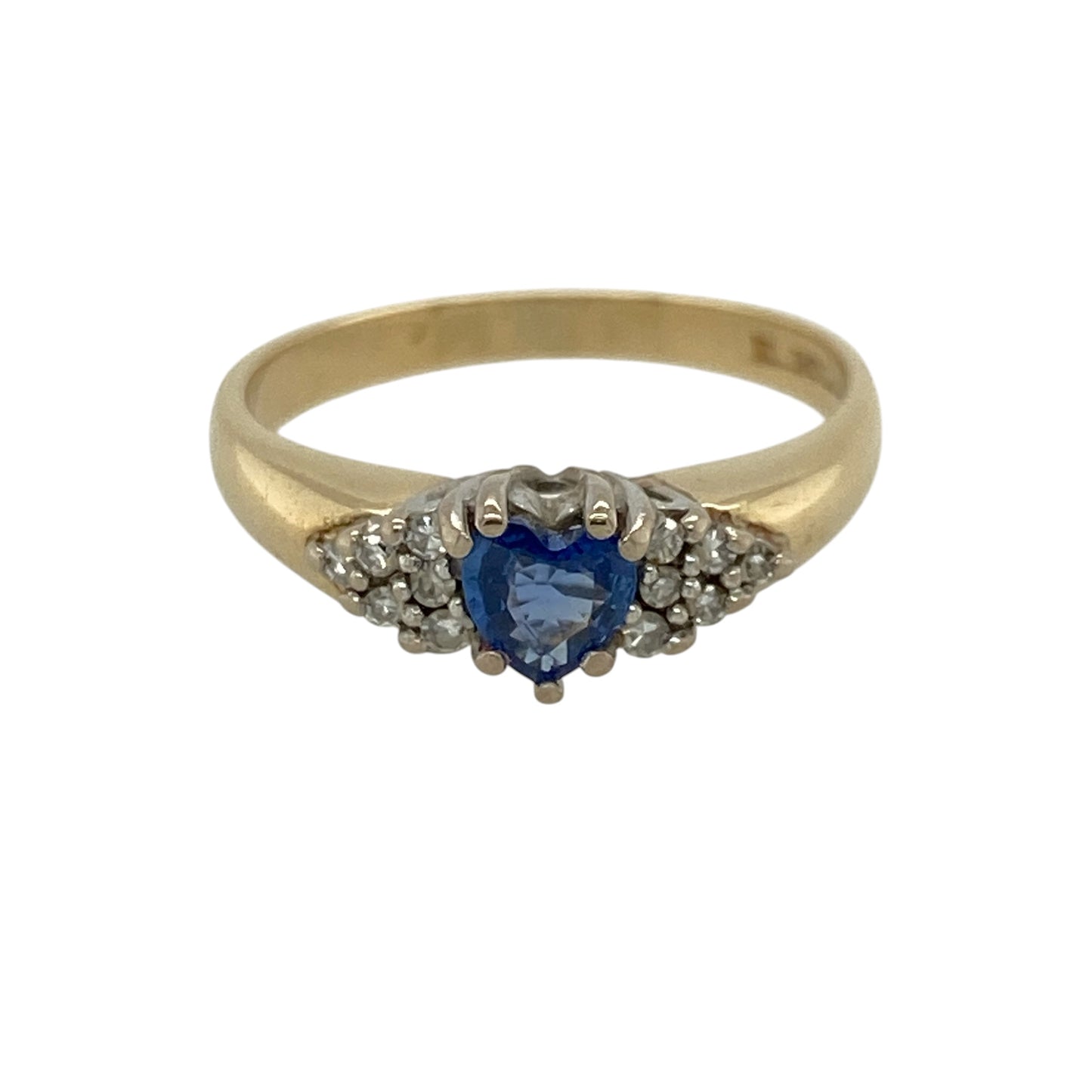 18ct Gold Diamond & Sapphire Set Ring