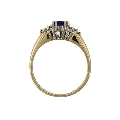 18ct Gold Diamond & Sapphire Set Ring