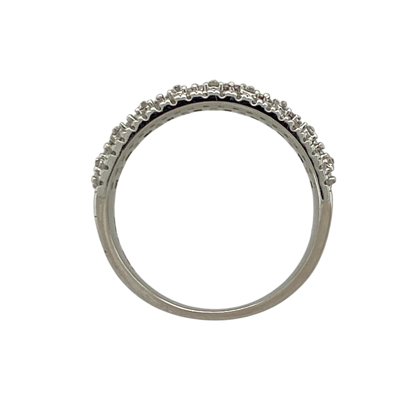 18ct White Gold & Diamond Set Band Ring
