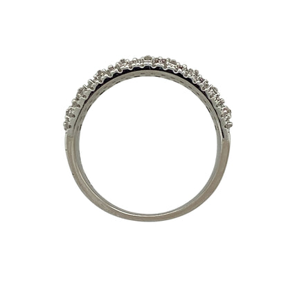 18ct White Gold & Diamond Set Band Ring