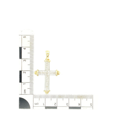 9ct Gold & Diamond Set Cross Pendant