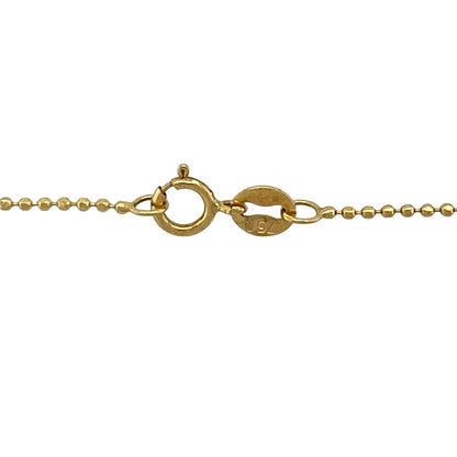 18ct Gold & Diamond Set Open Heart 16" Necklace