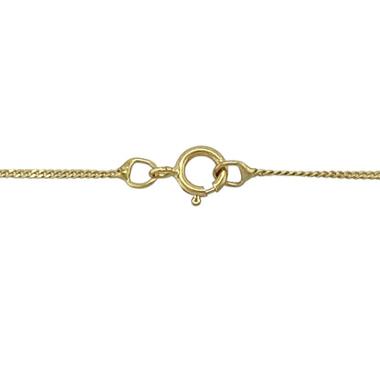 9ct Gold & Diamond Set Cross 18" Necklace