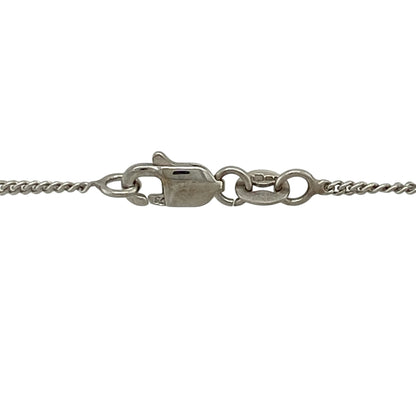 9ct White Gold & Diamond Set Cross 18" Necklace
