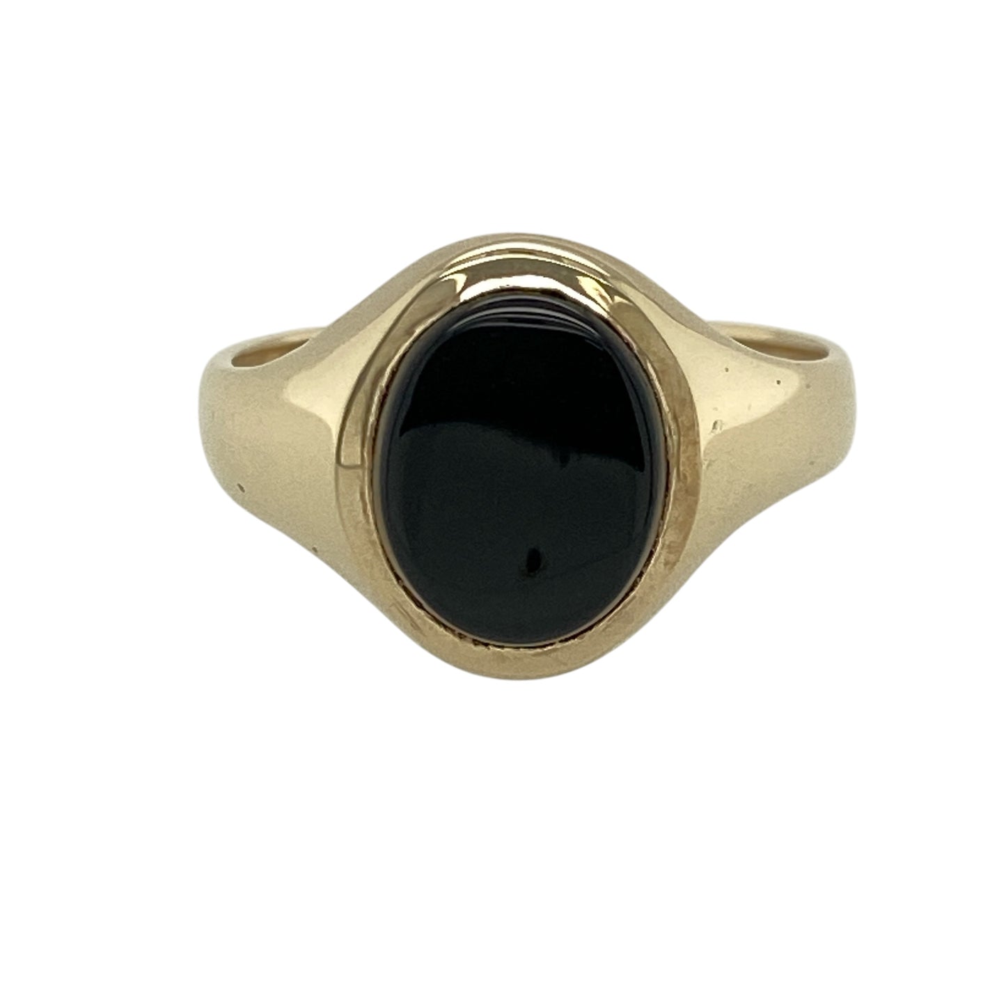 9ct Gold & Onyx Set Oval Signet Ring