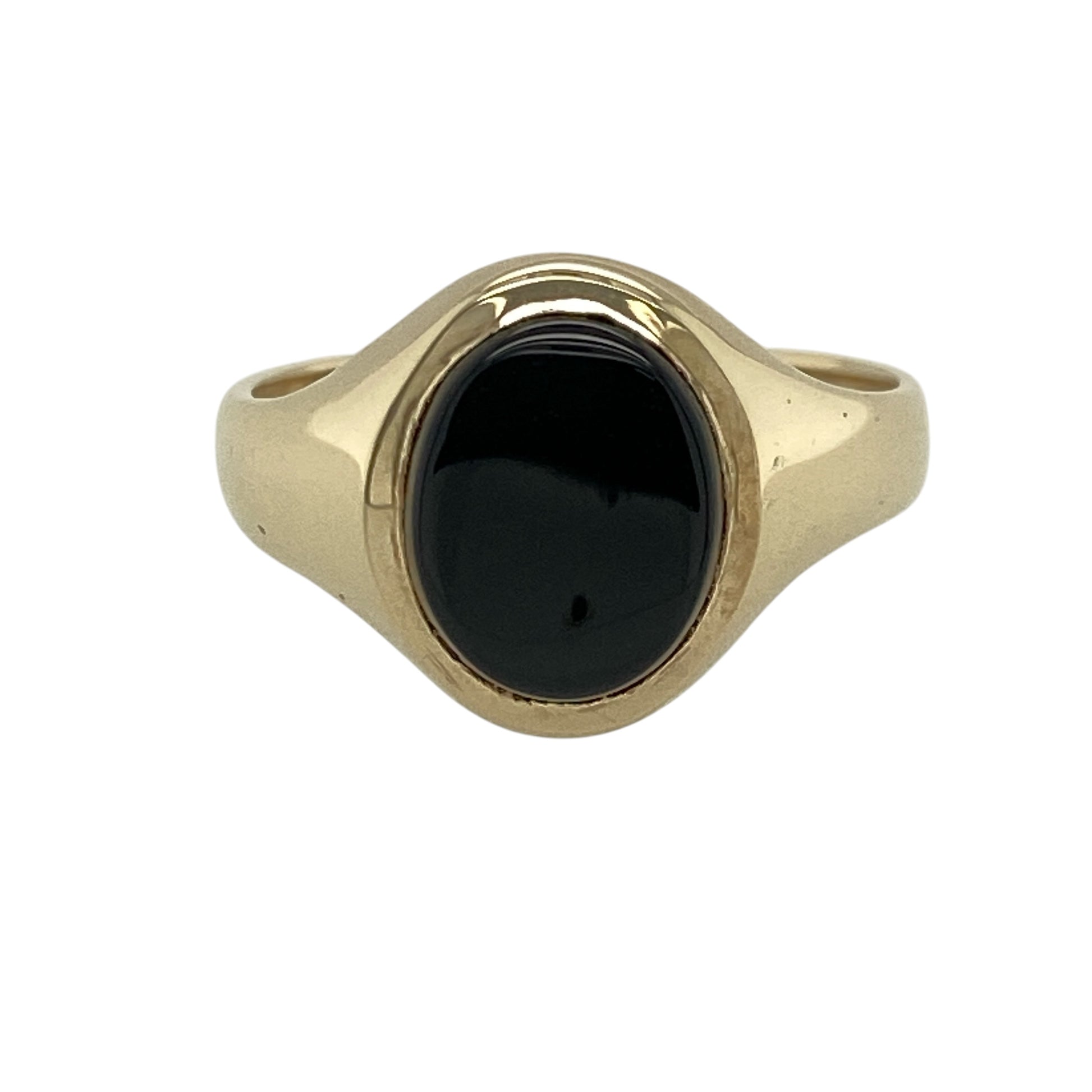 9ct Gold & Onyx Set Oval Signet Ring