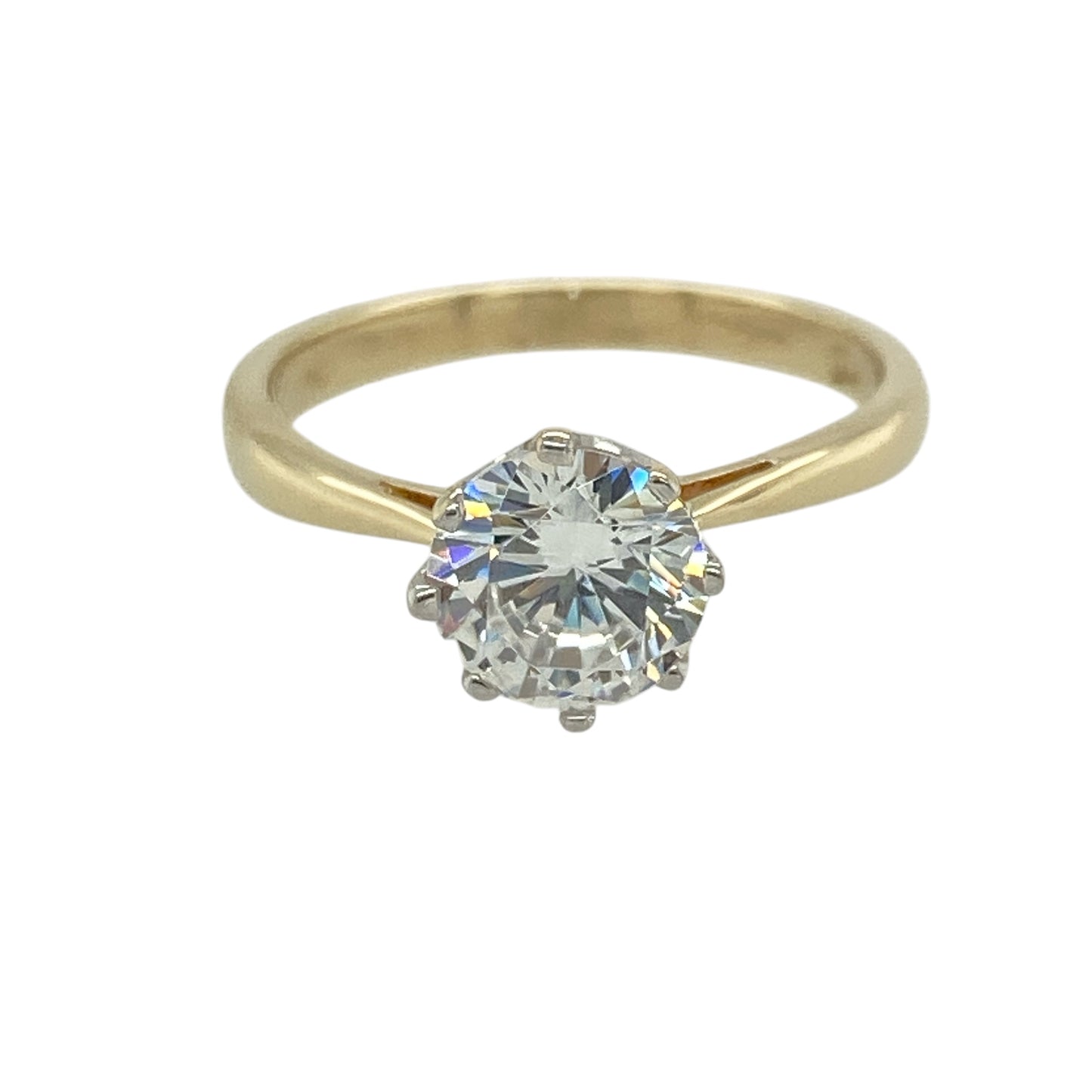 9ct Gold & Cubic Zirconia Set Solitaire Ring