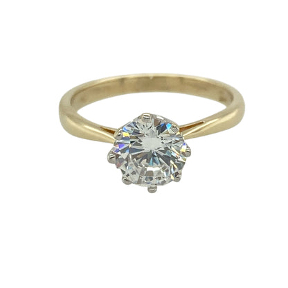 9ct Gold & Cubic Zirconia Set Solitaire Ring