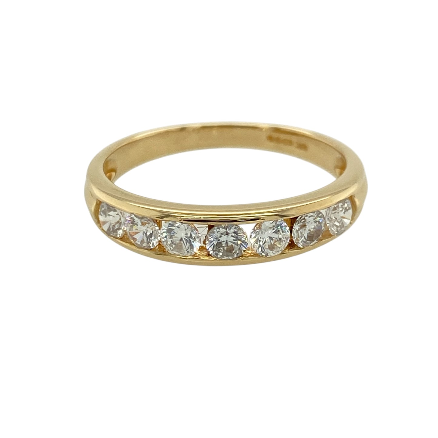 18ct Gold & Cubic Zirconia Set Band Ring