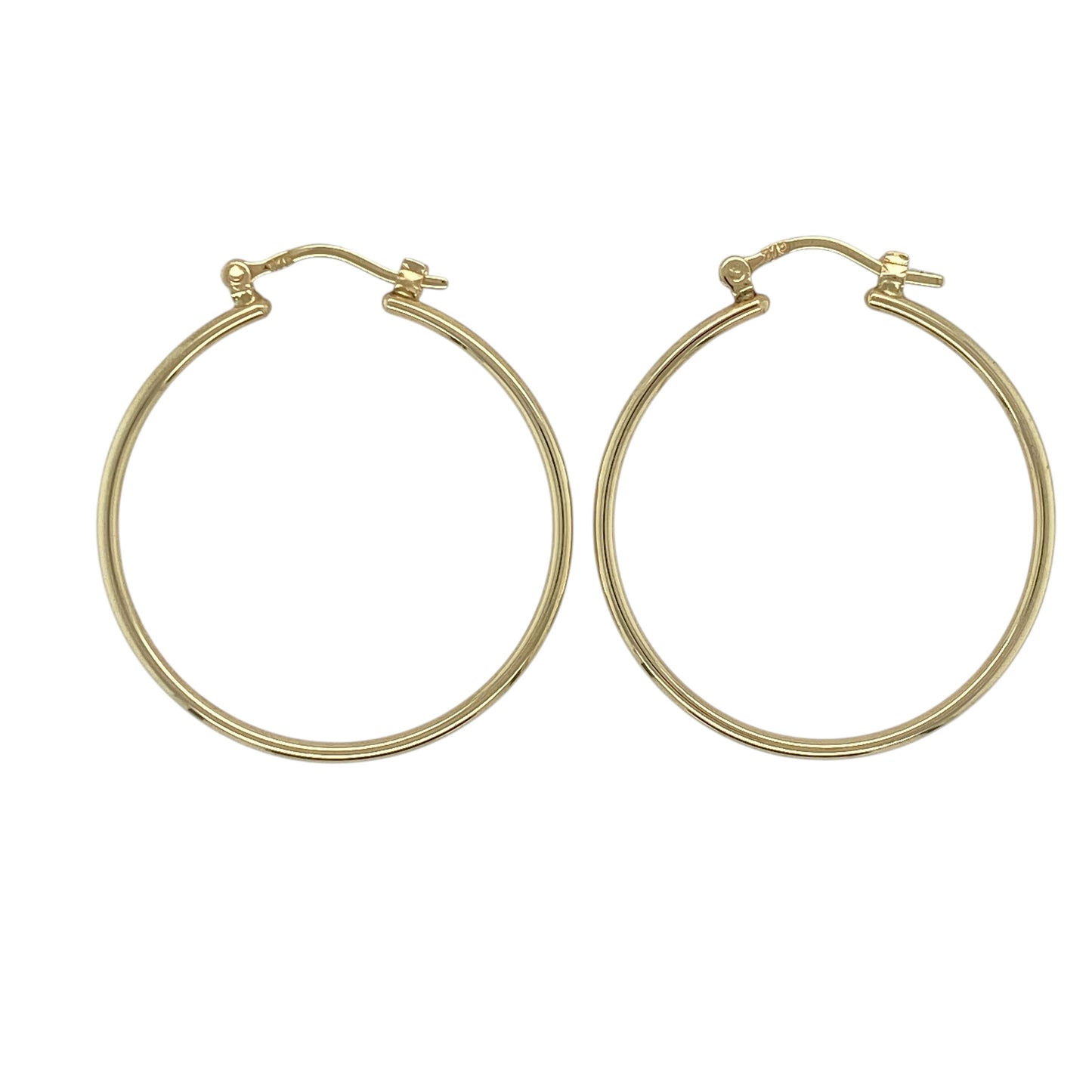 9ct Gold Plain Hoop Creole Earrings