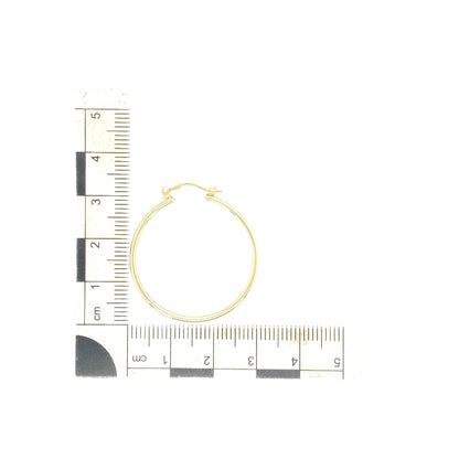 9ct Gold Plain Hoop Creole Earrings