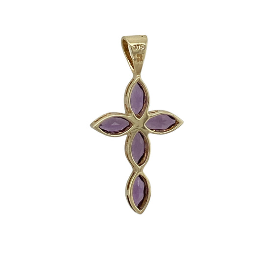 Add a meaningful touch of colour to your jewellery collection with this pre-owned 9ct yellow gold amethyst set cross pendant—an elegant and symbolic piece perfect for everyday wear.

Design: This pendant features a classic cross design, set with rich purple amethyst gemstones that create a refined and eye-catching finish.
Material: Made from 9-carat yellow gold, the polished finish enhances the deep tones of the amethyst while adding a warm and traditional appeal. 