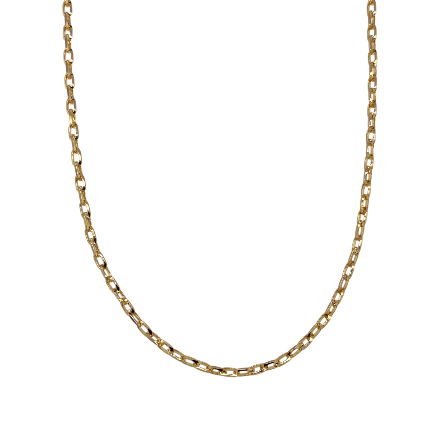 9ct Gold 18" Faceted Belcher Chain