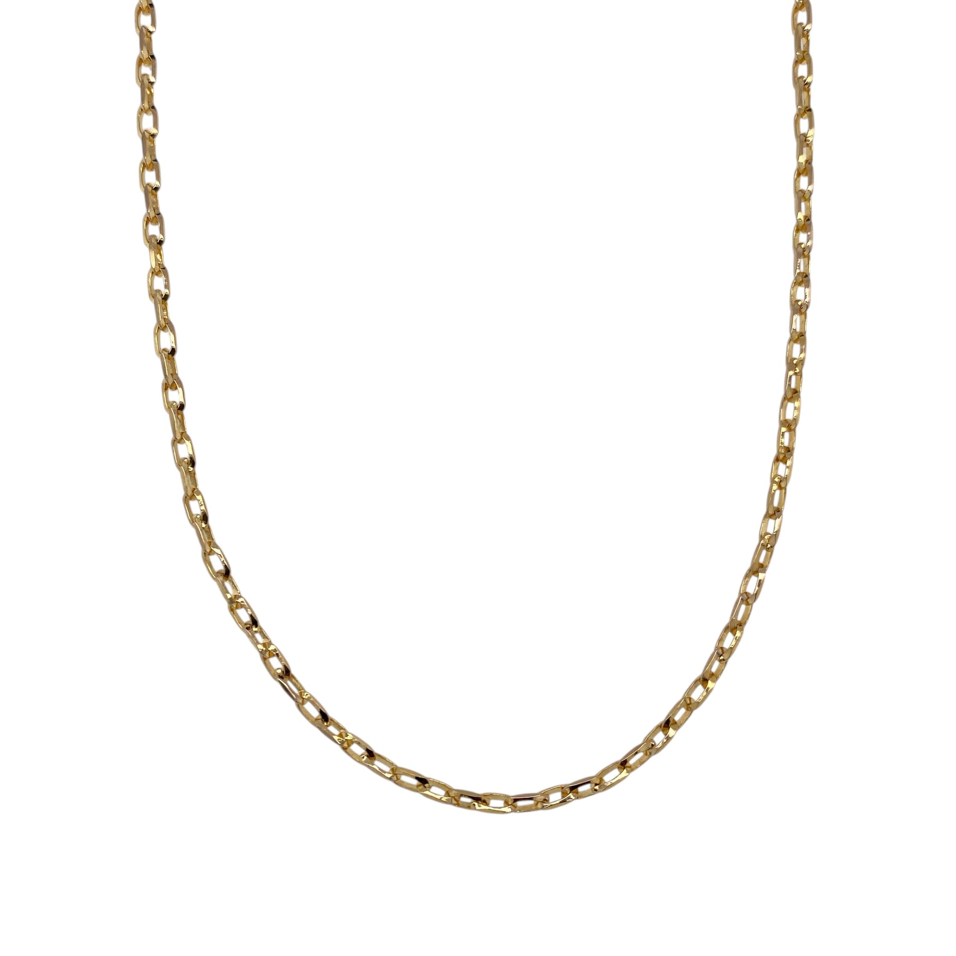 9ct Gold 18" Faceted Belcher Chain