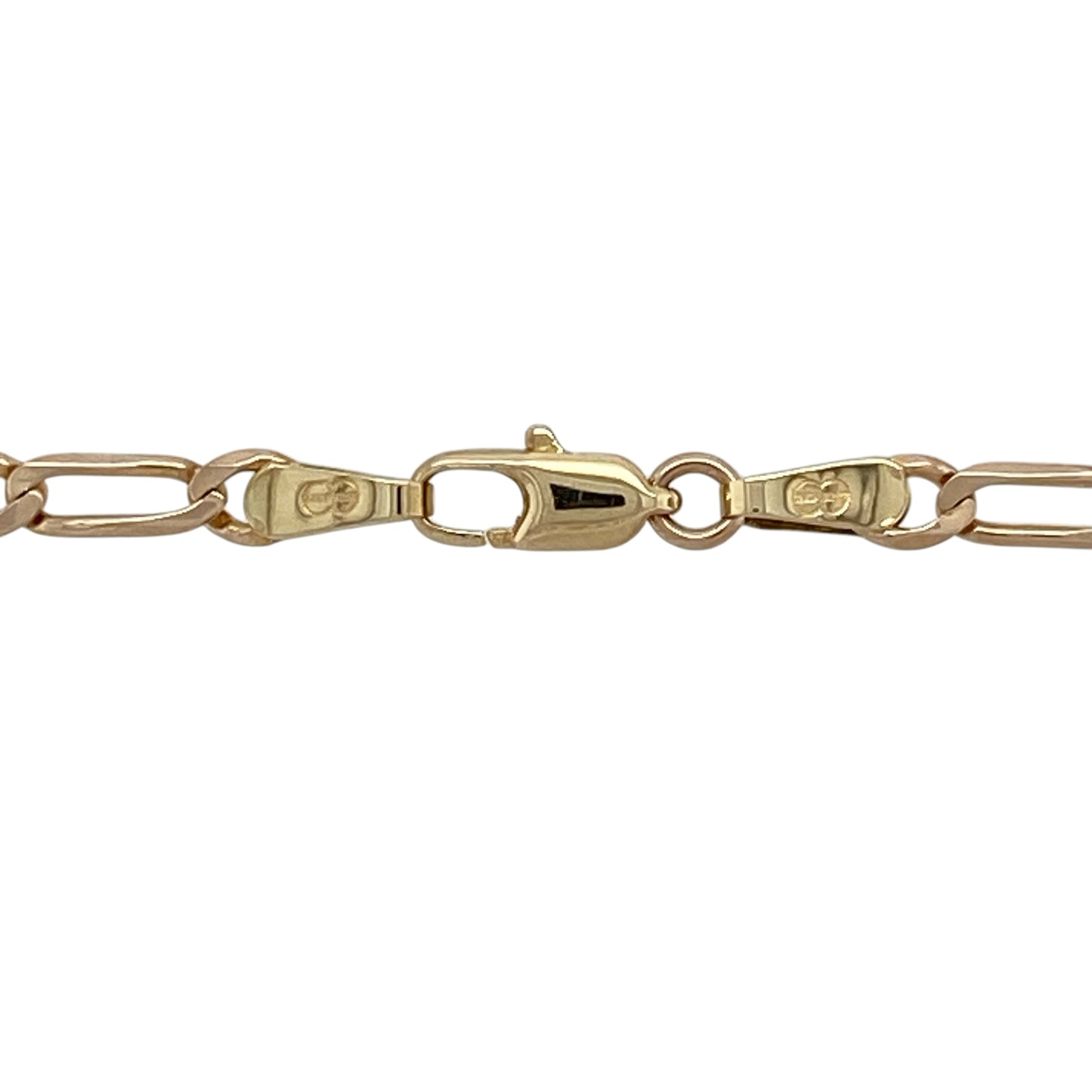 Add classic style with a distinctive twist to your jewellery collection with this pre-owned 9ct yellow gold Figaro chain—an elegant and versatile piece perfect for everyday wear.

Design: This 20" chain features the traditional Figaro link pattern, combining alternating short and elongated links to create a stylish and recognisable look. The 3mm width offers a refined yet noticeable presence on the neckline.