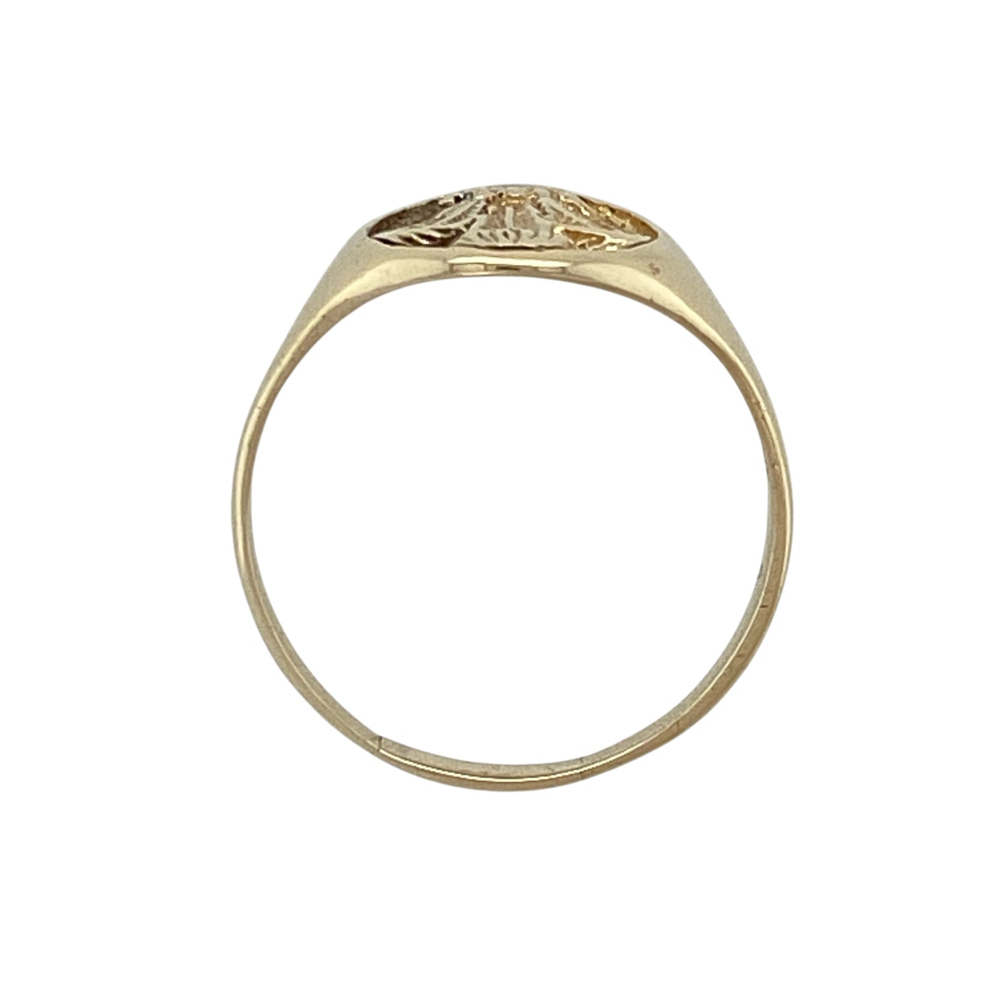 9ct Gold Welsh Three Feathers Signet Ring