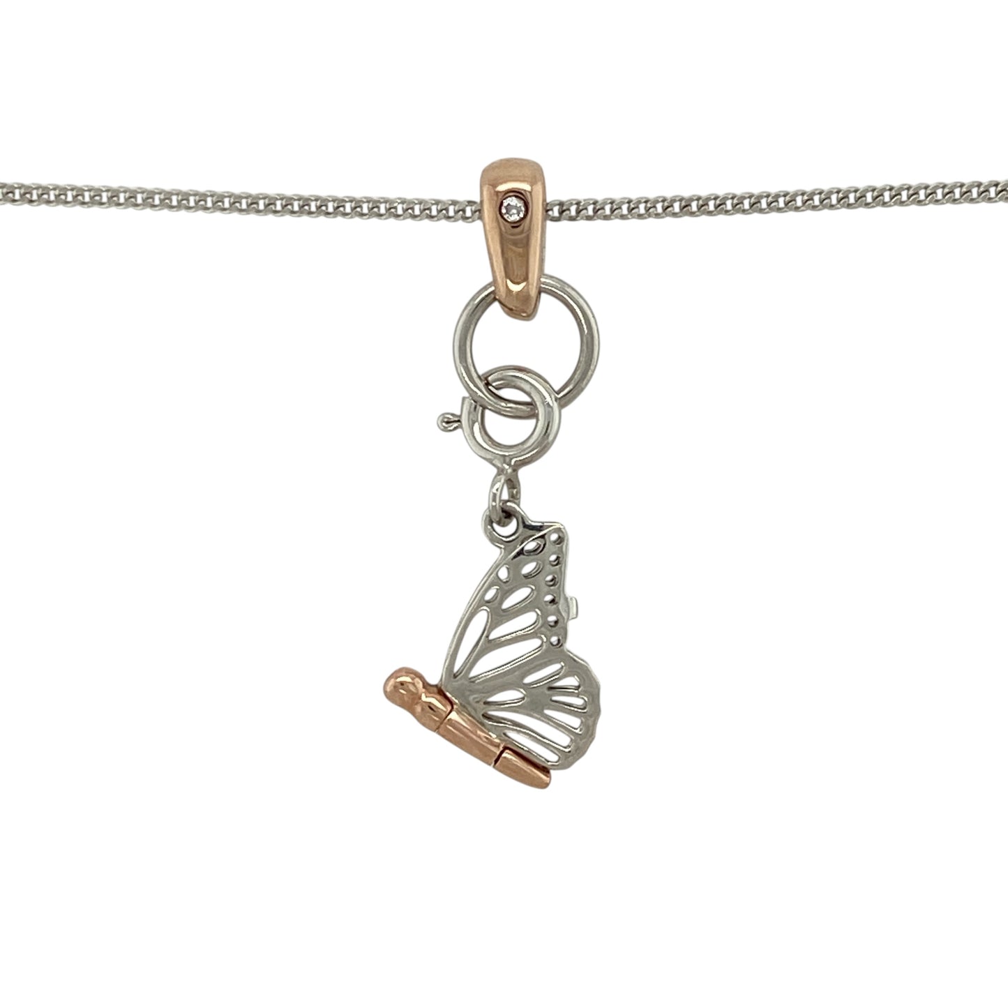 925 Silver Clogau Butterfly 18" Necklace