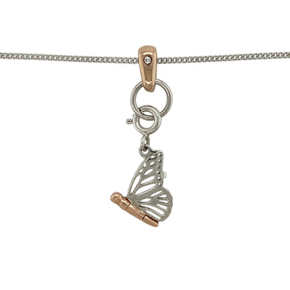 925 Silver Clogau Butterfly 18" Necklace