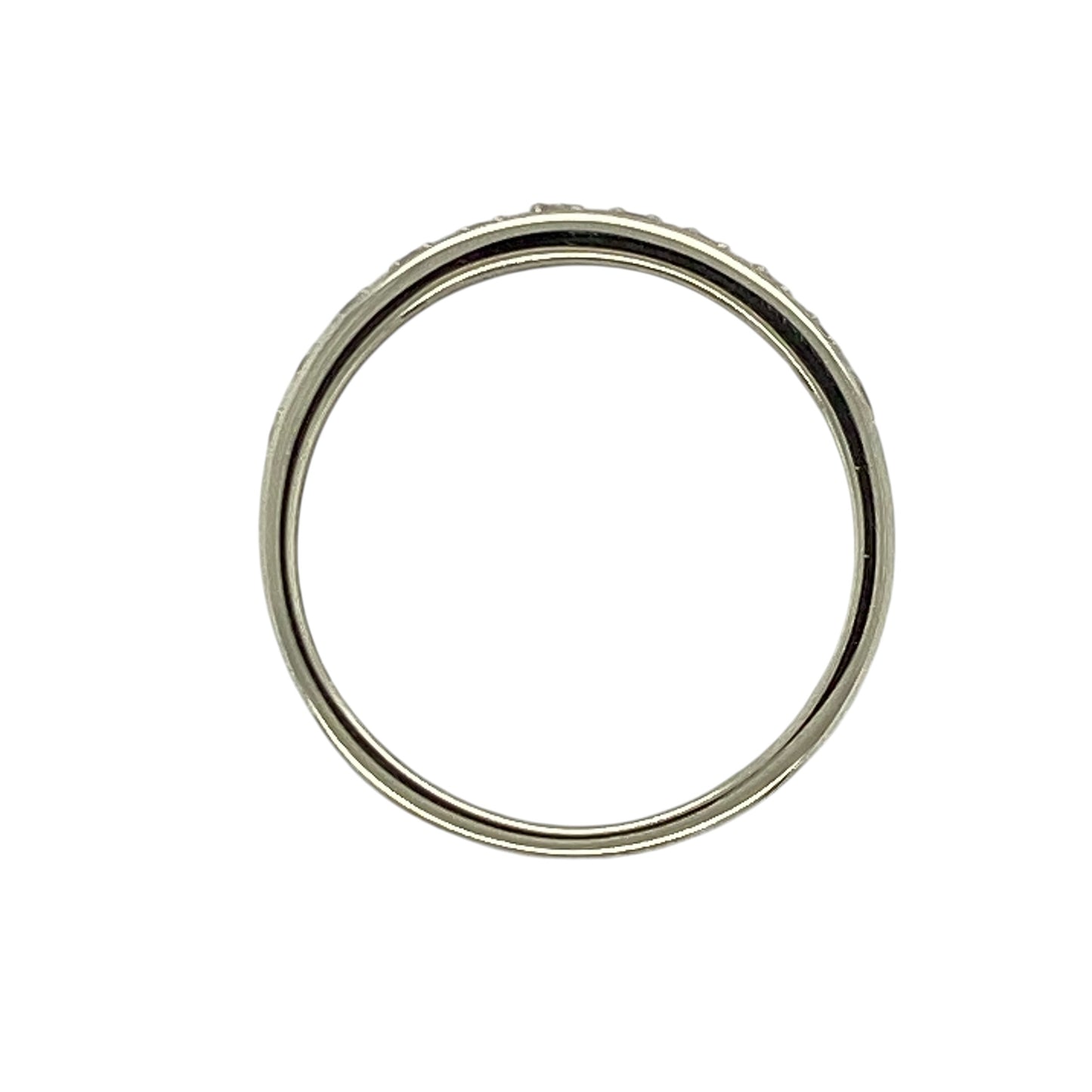 9ct White Gold & Diamond Set Band Ring