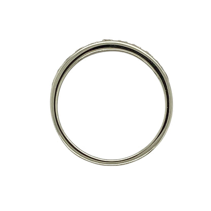 9ct White Gold & Diamond Set Band Ring