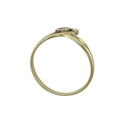 14ct Gold & Diamond Set Wishbone Style Ring