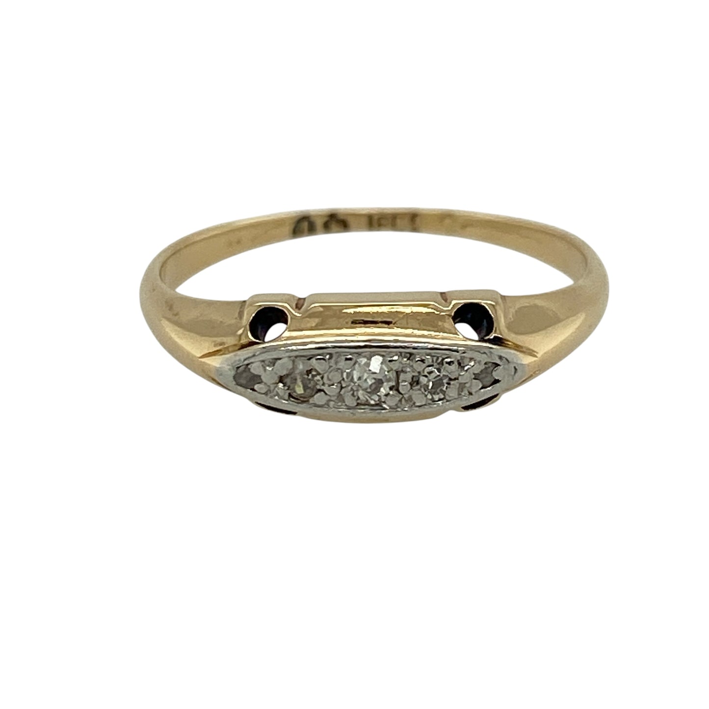 18ct Gold & Diamond Set Vintage Ring