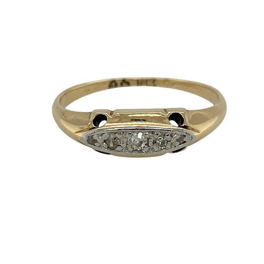 18ct Gold & Diamond Set Vintage Ring