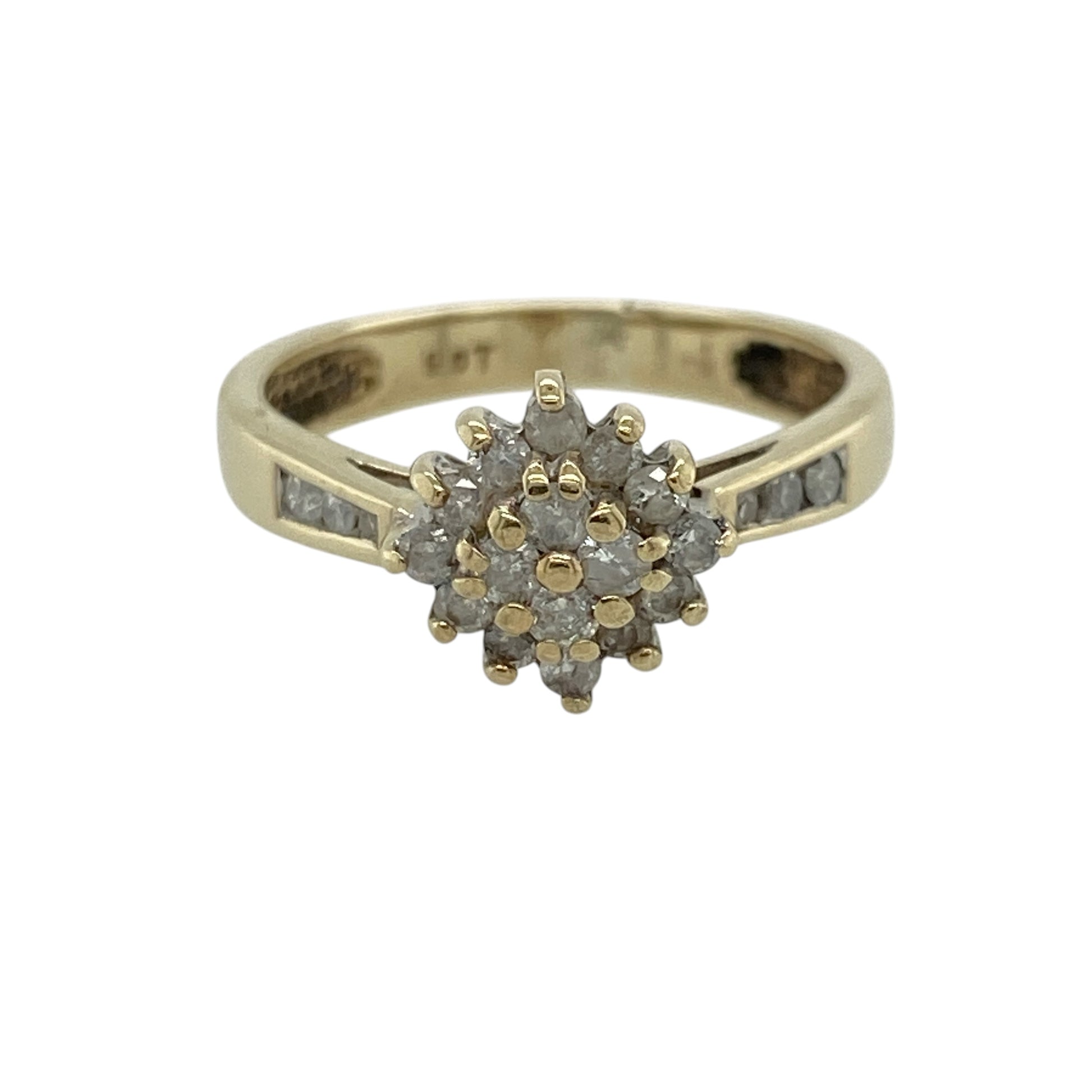 9ct Gold & Diamond Set Cluster Ring
