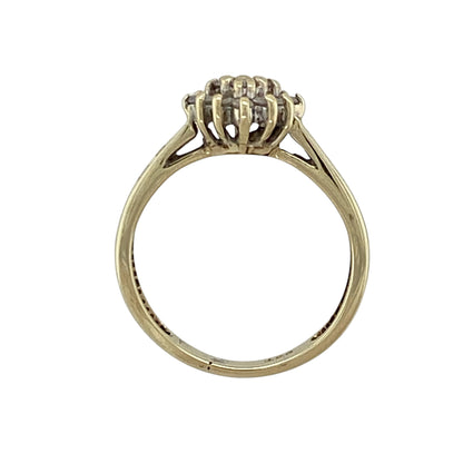 9ct Gold & Diamond Set Cluster Ring