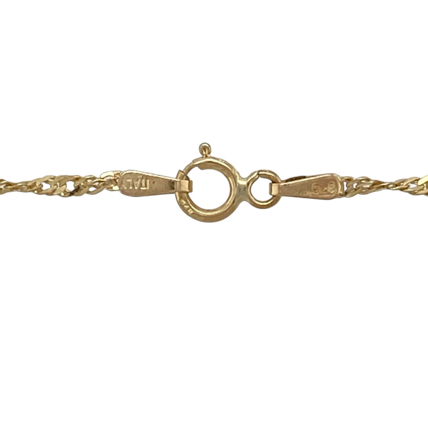 9ct Gold & Diamond Set Cross 18" Necklace