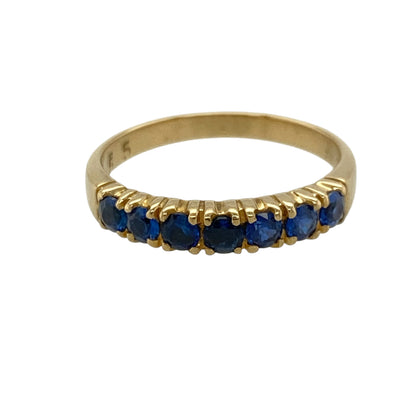 18ct Gold & Sapphire Set Band Ring