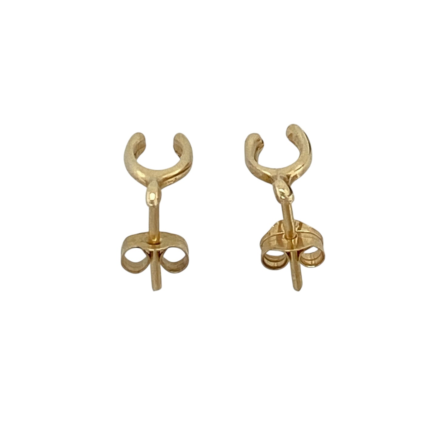 9ct Gold Wishbone Stud Earrings
