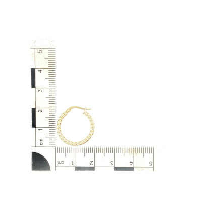 9ct Gold Twisted Hoop Creole Earrings