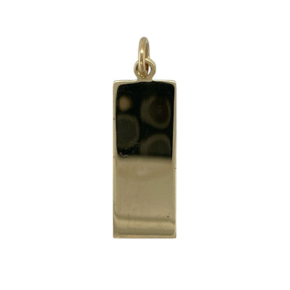 Add a classic and timeless statement to your jewellery collection with this pre-owned 9ct yellow gold solid ingot pendant—an iconic piece perfect for everyday wear.

Design: This pendant features the traditional ingot shape, offering a bold and clean look that never goes out of style.
Material: Made from solid 9-carat yellow gold, the polished finish enhances the rich golden tone while giving the piece a sleek and refined appearance.