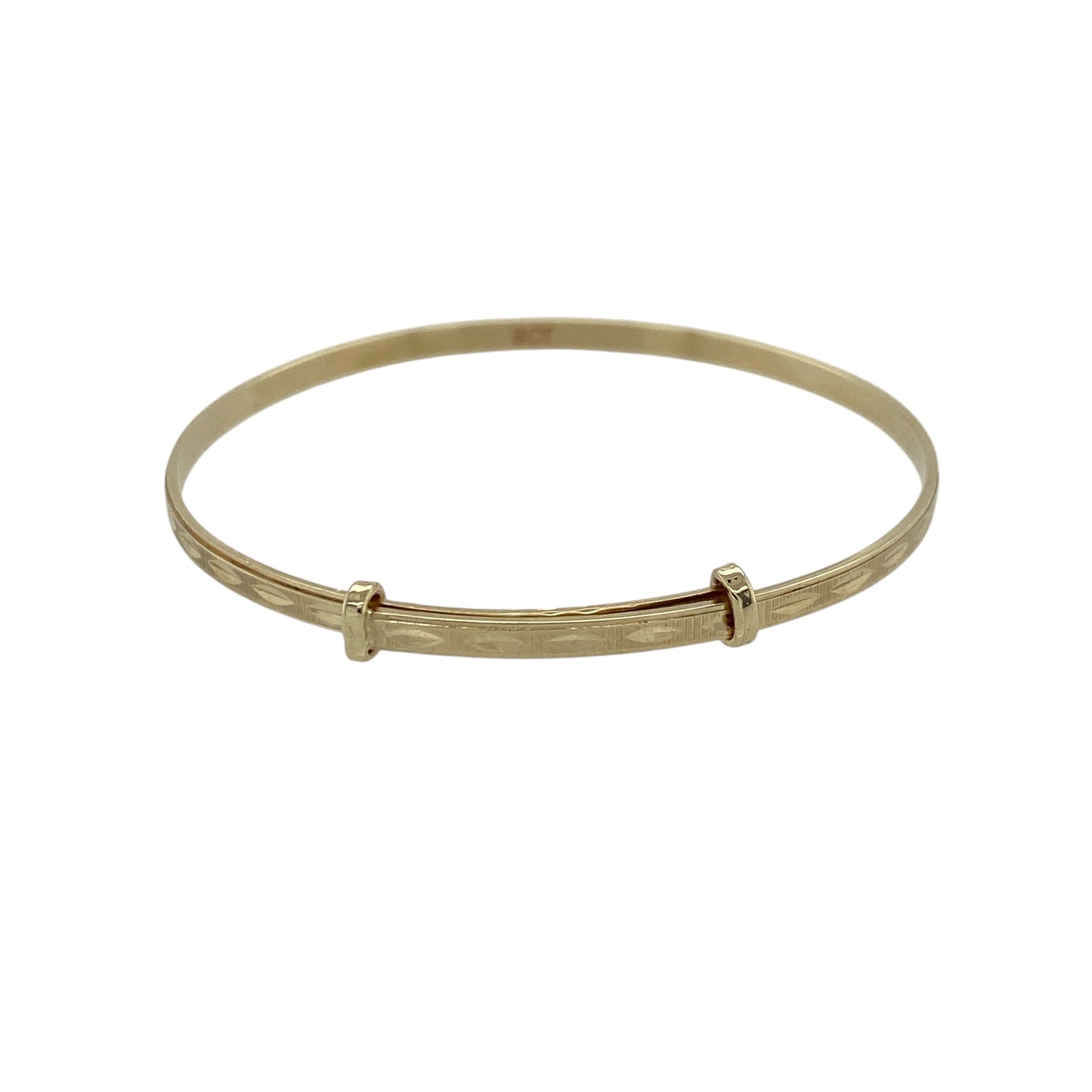 9ct Gold Patterned Expanding Baby Bangle