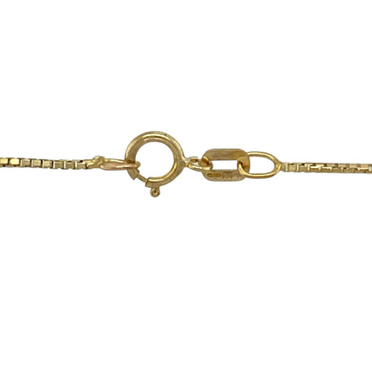 9ct Gold Sparkle Double Circle Drop 18" Necklace