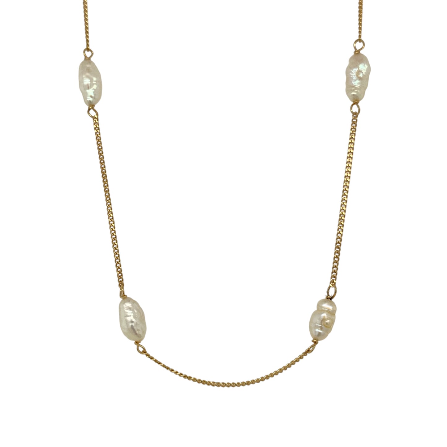 18ct Gold & Pearl Set 16" Necklace
