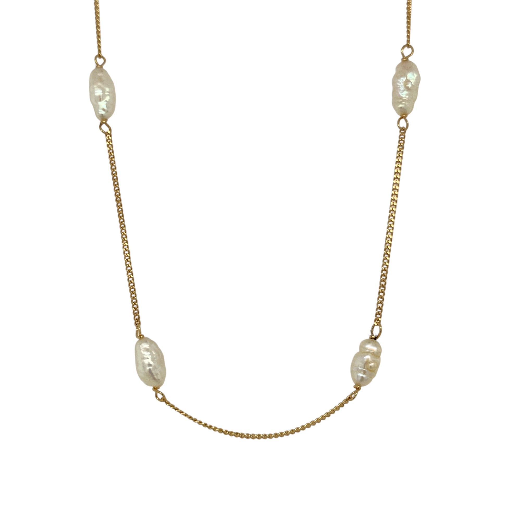 18ct Gold & Pearl Set 16" Necklace