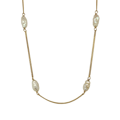 18ct Gold & Pearl Set 16" Necklace
