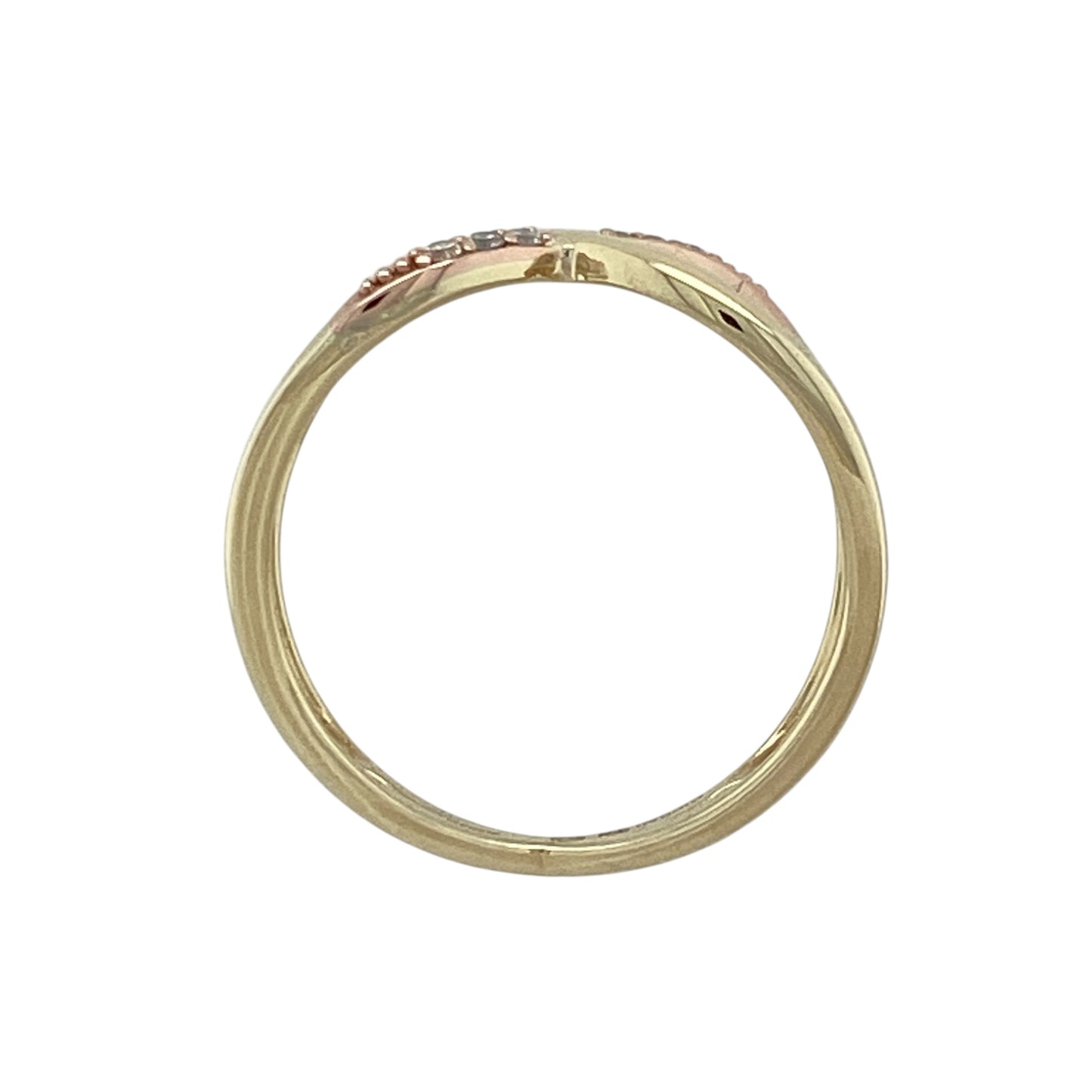 9ct Gold & Diamond Set Clogau Crossover Ring