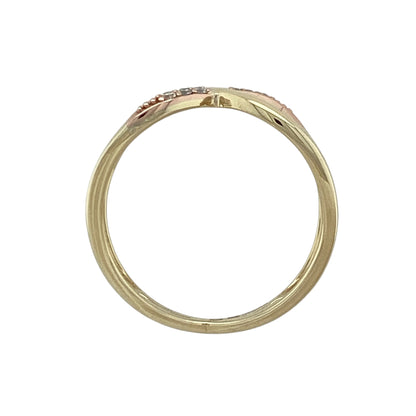 9ct Gold & Diamond Set Clogau Crossover Ring